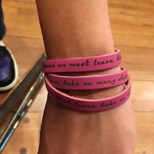 Dillon Rogers Leather Wrap Bracelet nwot Pink